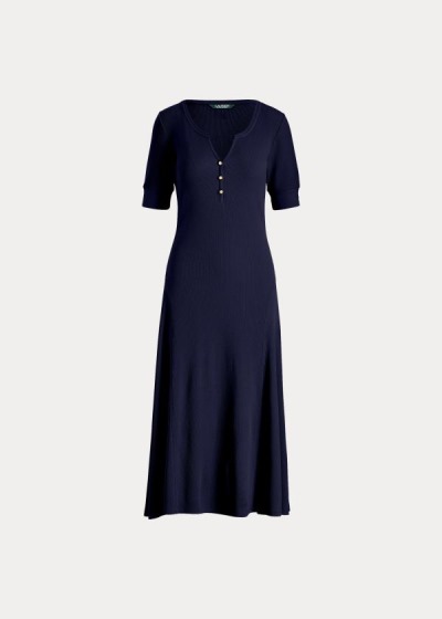 Women's Ralph Lauren Cotton Fit-and-Flare Dresses | 851603SHK